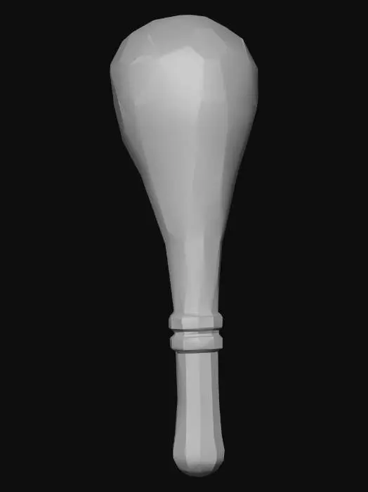 3D model for Carved wooden club