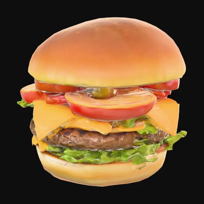 3D model for cheeseburger