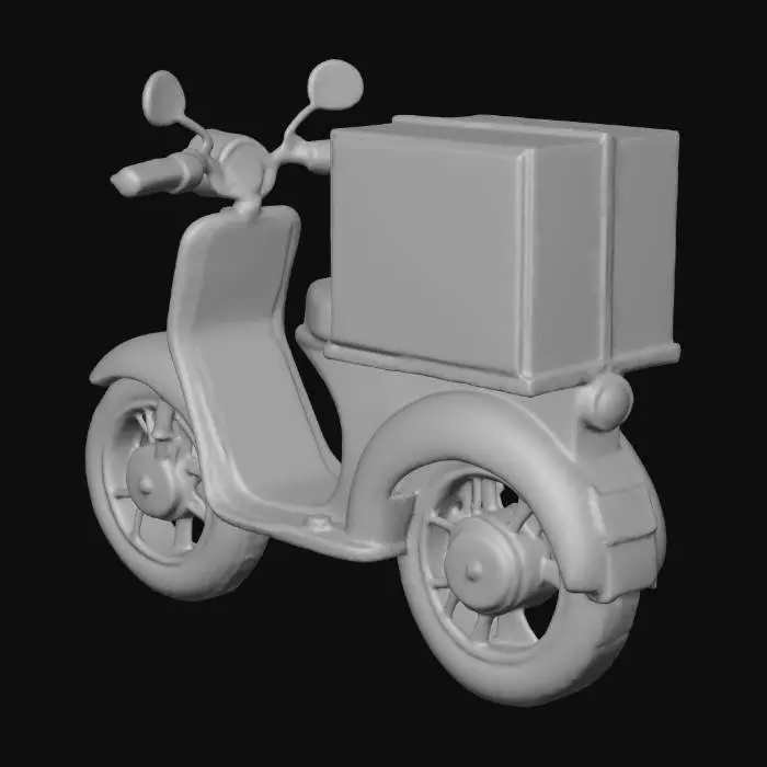 3D model for Pizza Delivery Scooter