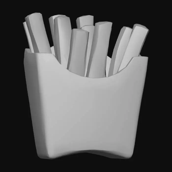 3D model for Golden Papercraft Fries
