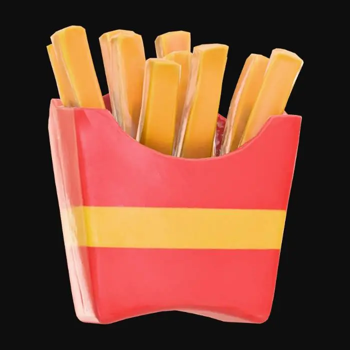3D model for Golden Papercraft Fries