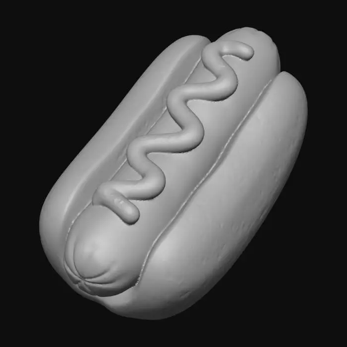 3D model for Zigzag Mustard Hot Dog