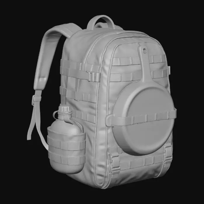 3D model for Disk Shield Tactical Backpack