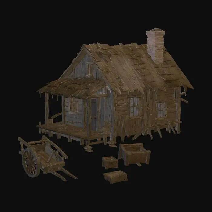 3D model for Mire-Worn Cabin