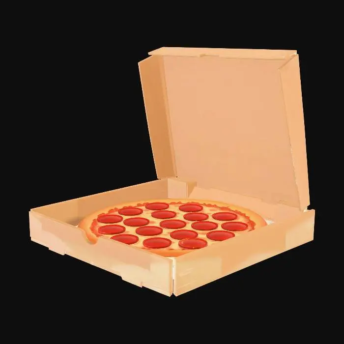 3D model for Pepperoni Pizza in a Box