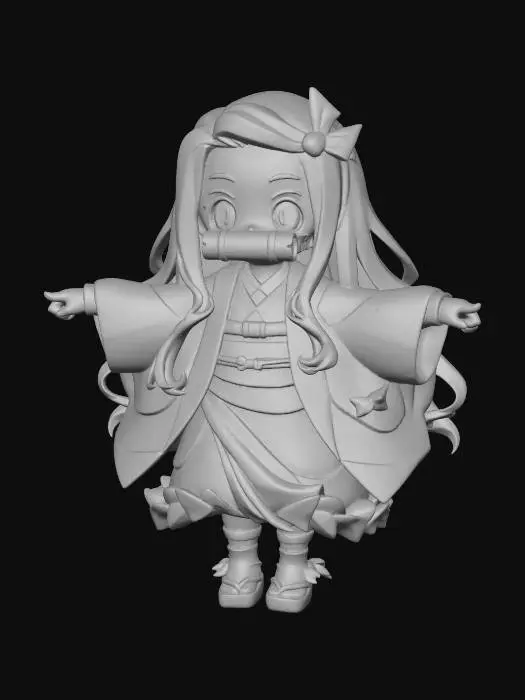 3D model for Chibi Bamboo Girl