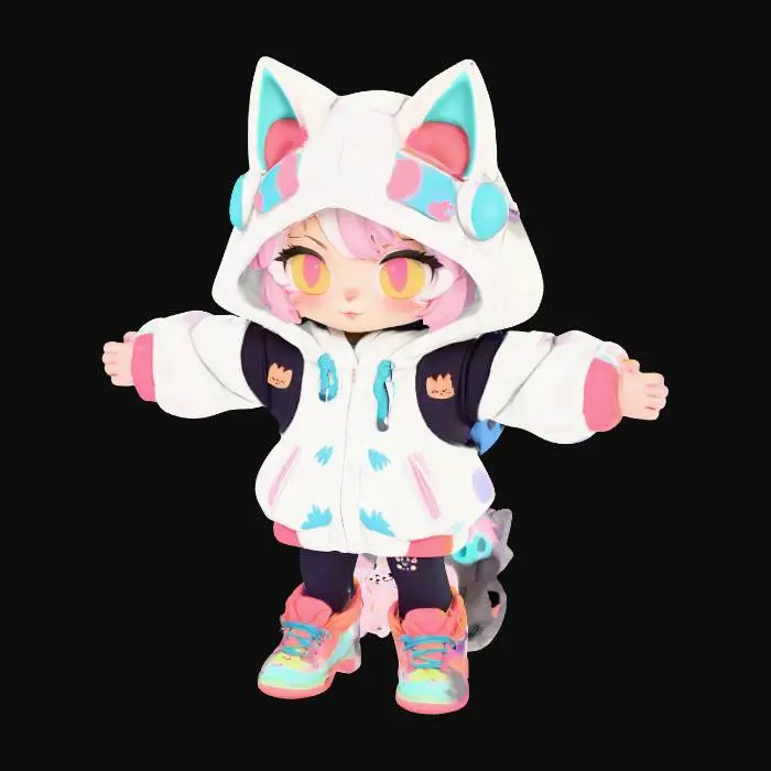 3D model for Kitty Hoodie Adventure