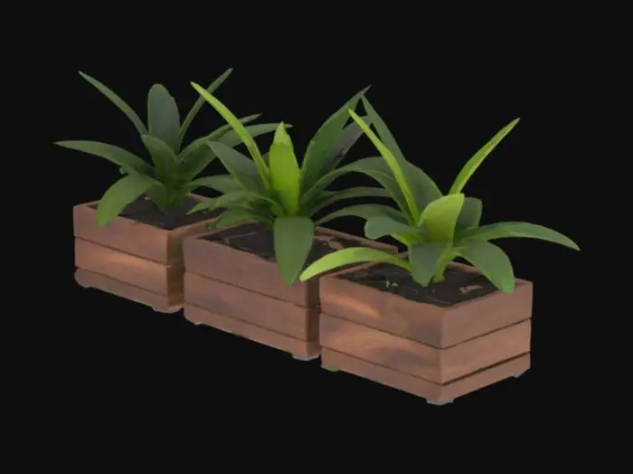3D model for Low rise planters, box shaped, modern and sustainable 