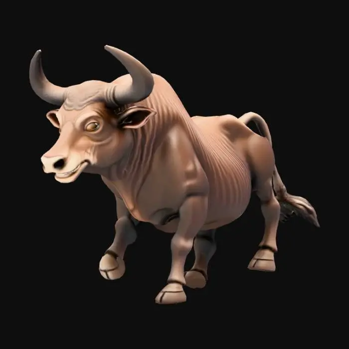 3D model for A indian native breed bull  which is ready for the bull-taming sport.