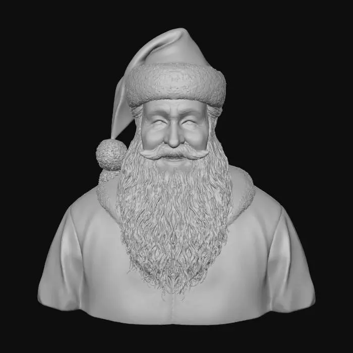 3D model for A highly realistic portrait of Santa Claus with a warm, happy smile.
Santa has a joyful expression, kind eyes, and a friendly face.
White flowing beard and mustache, natural skin texture with fine details.
Wearing a classic red Santa suit with white fur trim and a red hat.
Soft cinematic lighting, realistic shadows, and shallow depth of field.
Ultra-detailed, photorealistic style, high resolution, sharp focus.
Festive Christmas atmosphere, cozy and heartwarming mood.
Neutral or softly blurred background.
, #Christmas2025#
