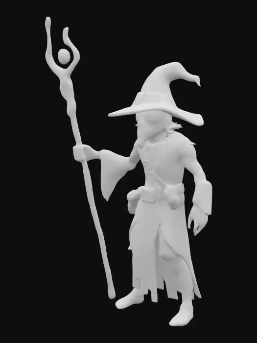 3D model for Zombie Wizard
