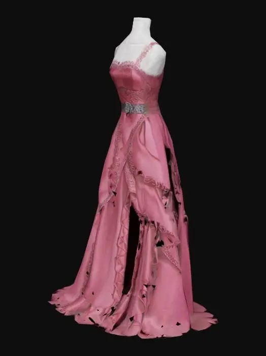 3D model for "Design a show-stopping intricately detailed 3D dress perfect for Dress to Impress in Roblox. Include elegant folds, layered textures and optional accessories like belts or sashes Allow customizable colors, patterns and materials Including satin silk and velvet  Ensure compatibility with Roblox's layered clothing system for seamless avatar integration Add fine details like lace or embroidery Prioritize versatility enabling casual to formal looks. Ensure realism with a sleek polished finish.




