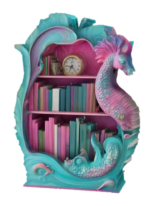Seahorse Sanctuary 3D model, vytvořený pomocí AI