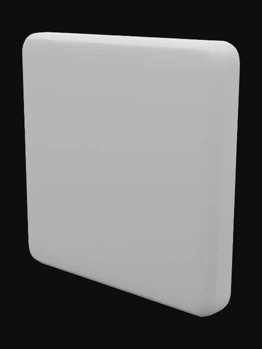 3D model for 
Object: Square marble floor tile
Material: Polished marble
Shape/Form: Thick square with slight edge rounding
Color Scheme: Cream with grey marble veining
Texture Details: Smooth, polished, semi-reflective
Style: Realistic
Environment/Use Context: Luxury interior flooring
Reference Models: Similar to Carrara marble tiles

