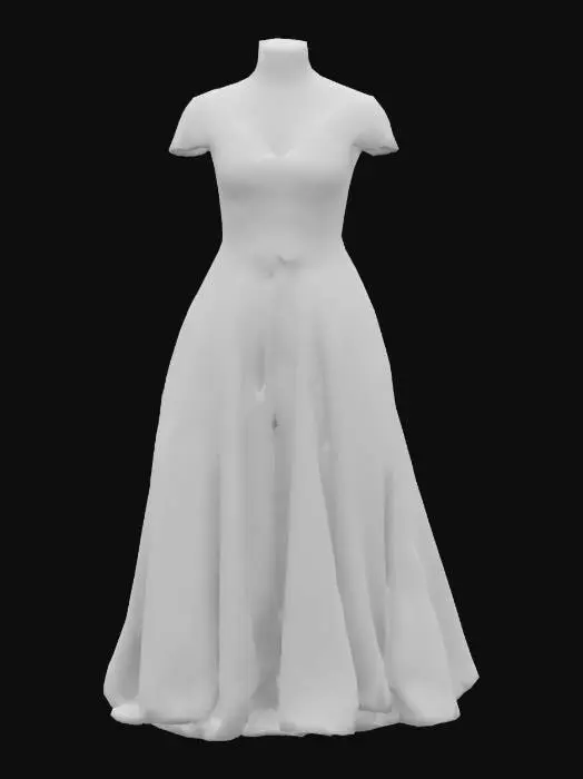 3D model for Object: Roblox dress texture
Material: Glossy organza and velvet
Shape/Form: Off-shoulder corset top, bell-shaped skirt with mid-thigh front cut
Color Scheme: Peony pink, peach blush, soft champagne
Texture Details: Delicate floral embroidery, soft shimmer overlay, layered depth folds
Style: Stylized luxury, fantasy eveningwear
Environment: Dream garden gala, no wings
Reference: Inspired by romantic haute couture fantasy gowns