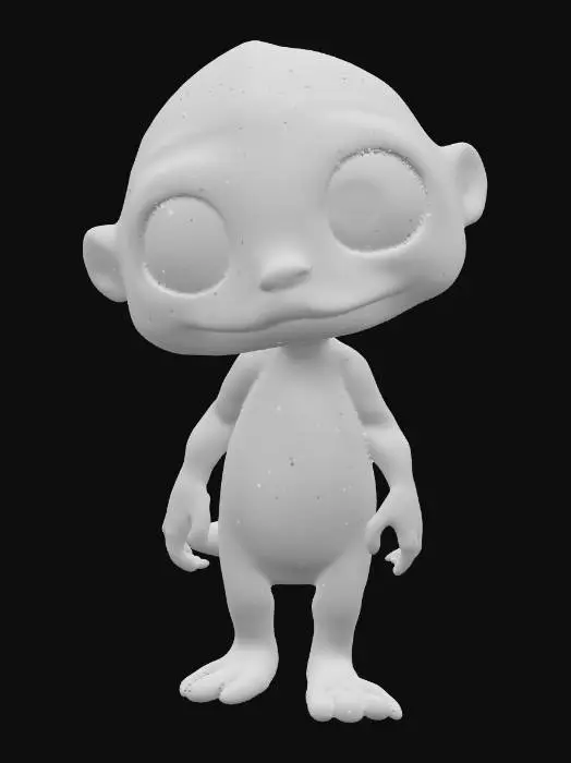 3D model for Highly stylized 3D Disney-Pixar character with luminous, glowing textures, oversized expressive eyes, soft rounded features, semi-transparent and ethereal effects, detailed 3D model, 3D animated, clear background style