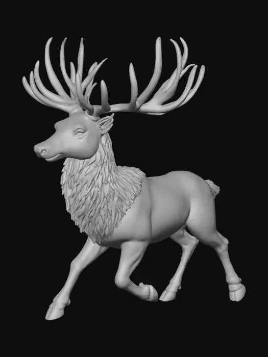 3D model for Majestic reindeer formed entirely of shimmering aurora lights, galloping across a frozen tundra under a star-filled sky. Ethereal watercolor fantasy illustration, glowing pastel hues, dreamy and magical mood #Christmas2025#,