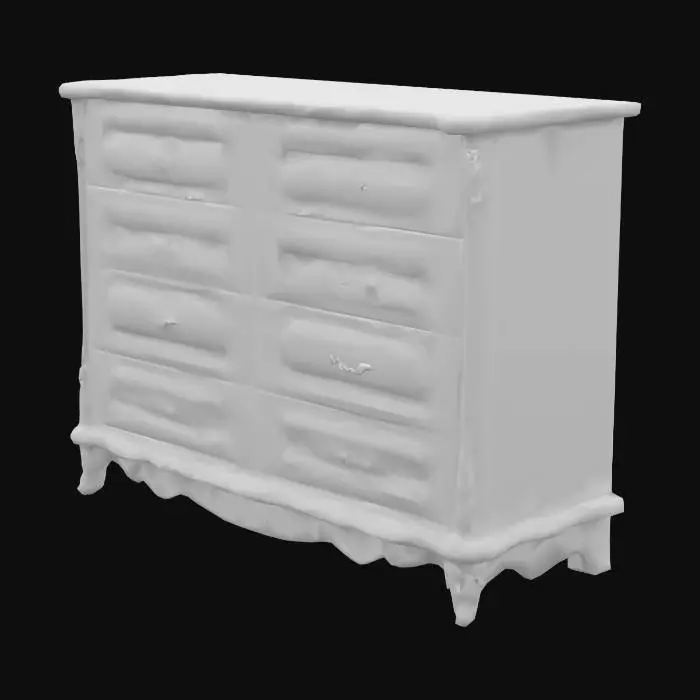 3D model for Vintage White Dresser
