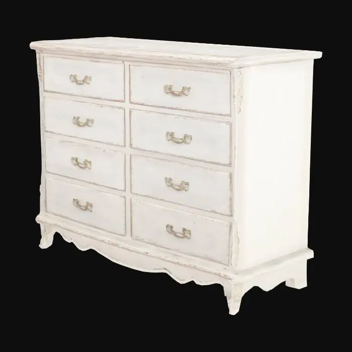 3D model for Vintage White Dresser
