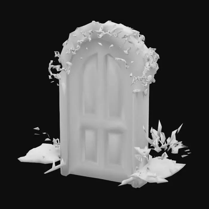 3D model for {
  "Object": "Charming pink wooden door with floral arch and potted flowers",
  "Material": "Painted wood, terra-cotta pots, blooming flowers",
  "Shape/Form": "Arched door with vertical panels and decorative trim",
  "Color Scheme": "Pastel pink, green foliage, vibrant rose tones",
  "Texture Details": "Wood grain, flower petals, rough clay pot texture",
  "Style": "Stylized",
  "Environment/Use Context": "Fairy garden entrance or whimsical village house",
  "Reference Models": "Inspired by cottagecore doors and English floral facades"
}
