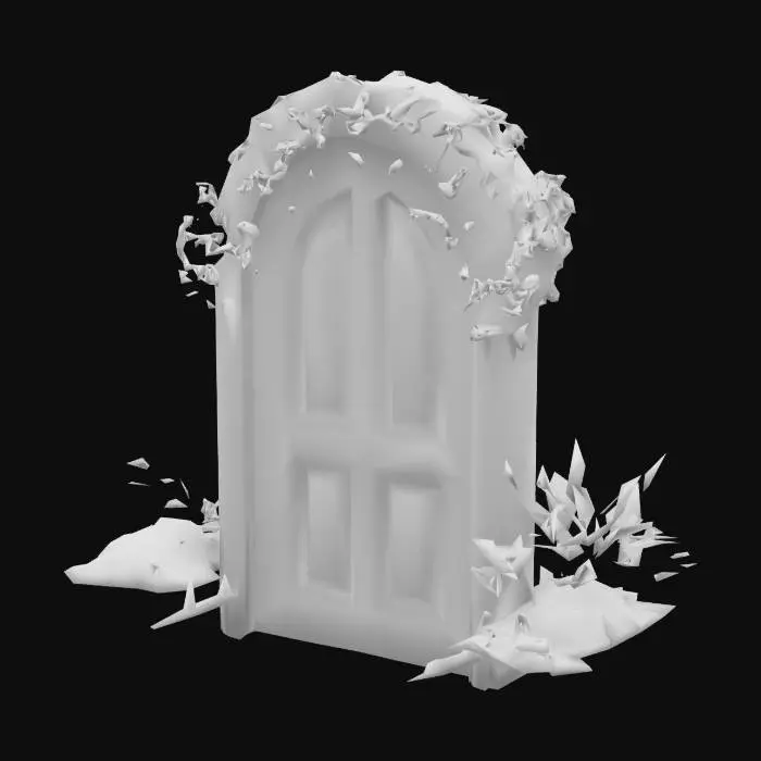 3D model for {
  "Object": "Charming pink wooden door with floral arch and potted flowers",
  "Material": "Painted wood, terra-cotta pots, blooming flowers",
  "Shape/Form": "Arched door with vertical panels and decorative trim",
  "Color Scheme": "Pastel pink, green foliage, vibrant rose tones",
  "Texture Details": "Wood grain, flower petals, rough clay pot texture",
  "Style": "Stylized",
  "Environment/Use Context": "Fairy garden entrance or whimsical village house",
  "Reference Models": "Inspired by cottagecore doors and English floral facades"
}
