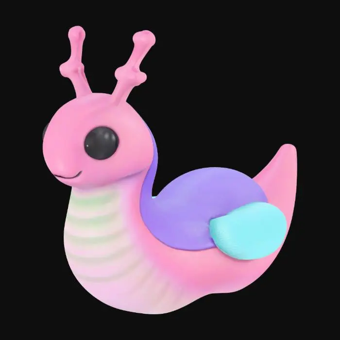 3D model for Object: Ridable slug creature
Material: Slime, pastel shell
Shape/Form: Long curved soft body with fin sides
Color Scheme: Pink, mint, purple
Texture Details: Smooth skin, gloss finish
Style: Stylized
Environment: Creature mount asset
#ocean#