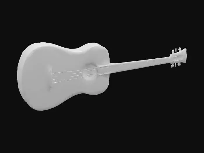 3D model for a realistic game-ready Taylor acoustic guitar