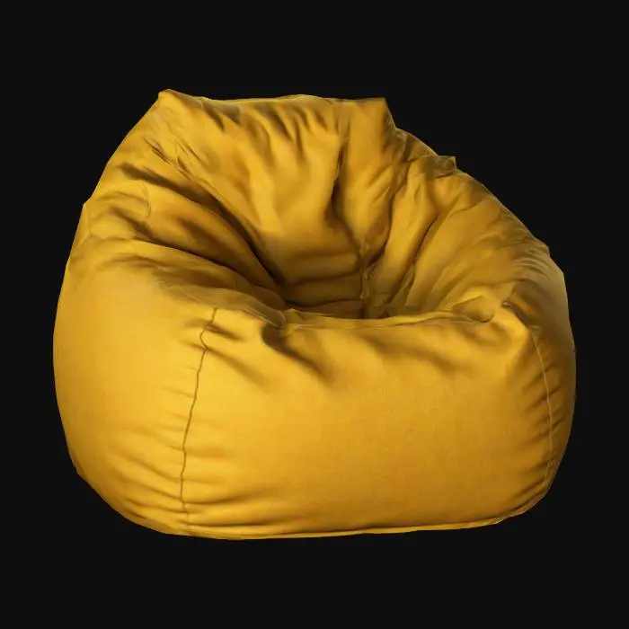 3D model for realistic, game-ready bean bag chair