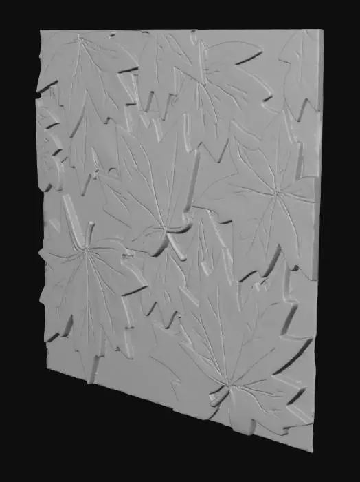 3D model for Autumn Leaves Tile, #Thanksgiving#