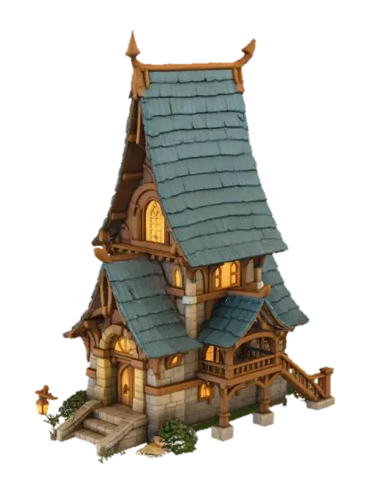 Mô hình 3D của Town Hall, được tạo bằng AI