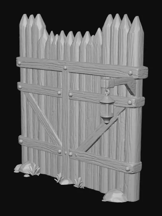 3D model for Defensive Palisade Wall P2