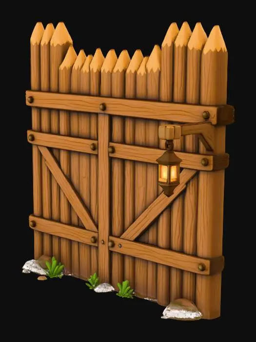 3D model for Defensive Palisade Wall P2
