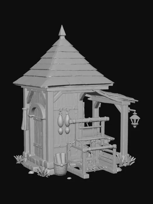 3D model for Tailor / Weaver Hut