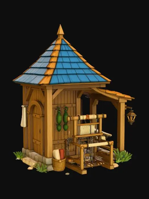 3D model for Tailor / Weaver Hut