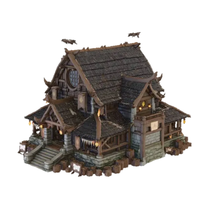 Mission guild - Quest 3D model, vytvořený pomocí AI