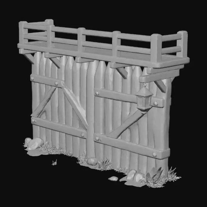 3D model for Defensive Palisade Wall P1