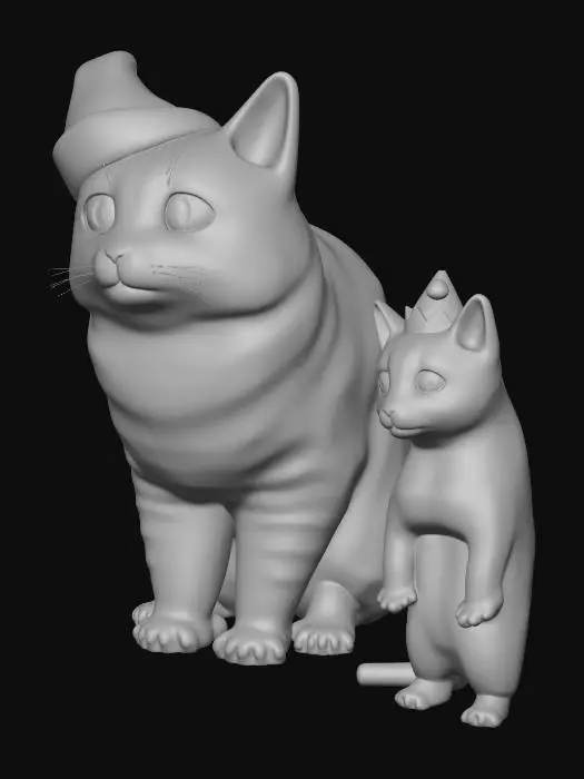 3D model for Festive Feline Friends