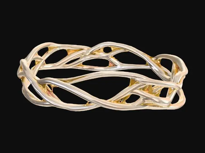 3D model for 金属线条感手镯