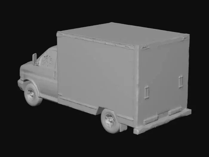 3D model for U-Haul Truck at Night