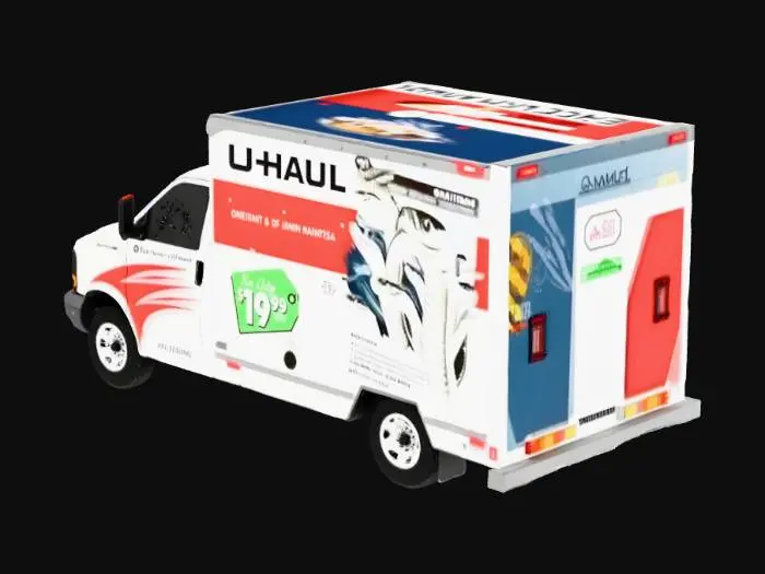 3D model for U-Haul Truck at Night