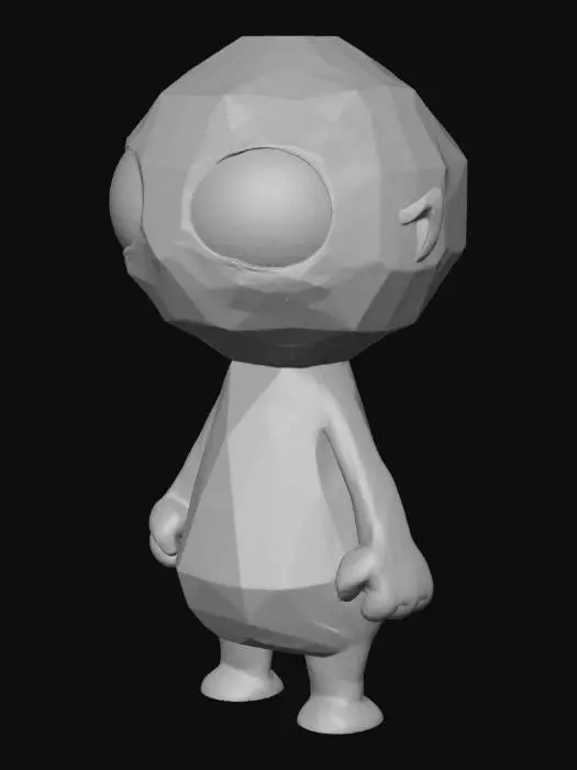3D model for low polystyle charakter easy look like in the game peak