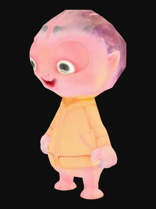 3D model for low polystyle charakter easy look like in the game peak