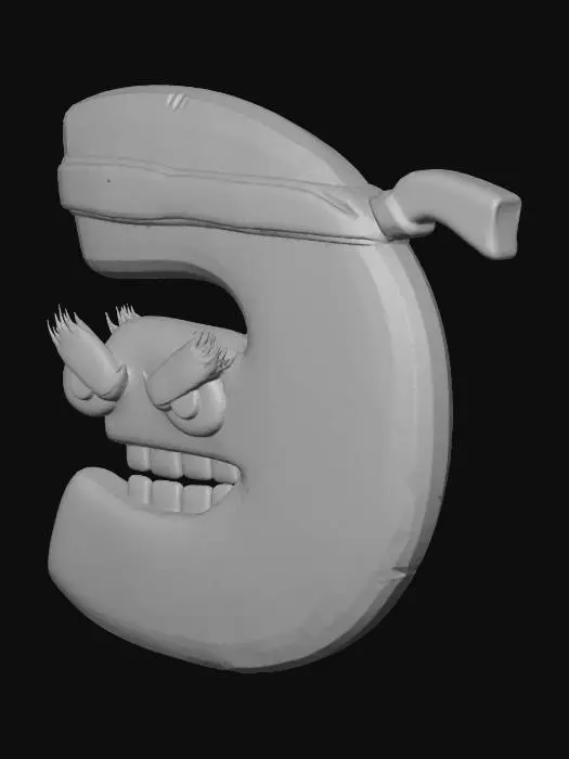 3D model for C Ninja Letter