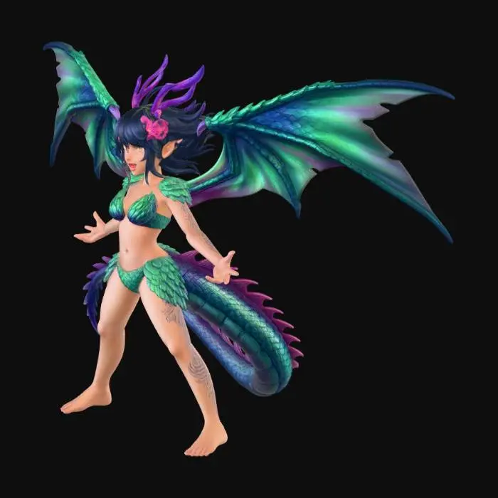 3D model for Emerald Winged Warrior