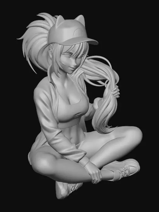 3D model for Cat-Eared Cosplay in Yellow