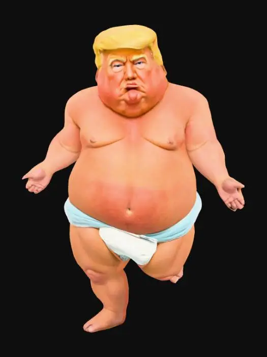 3D model for Fat Donald trump in diappers