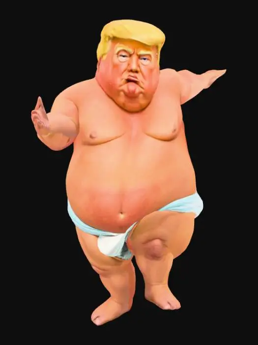 3D model for Fat Donald trump in diappers
