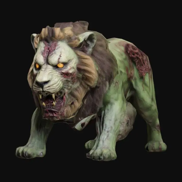 3D model for Zombie Lion