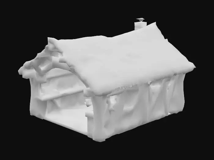 3D model for Create me Orc Hut shop for a mmorpg. Make it realistic not cartoonish.