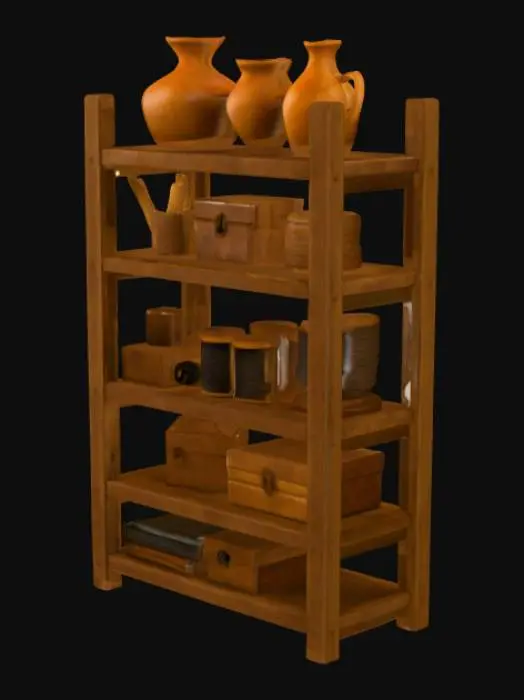 3D model for Rustic Shelving Display